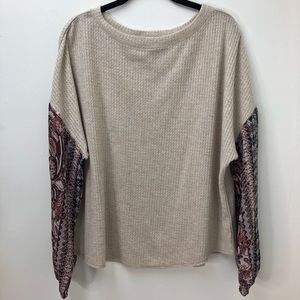 Gypsies & Moondust Boho Thin Knit Top Womens Size XL